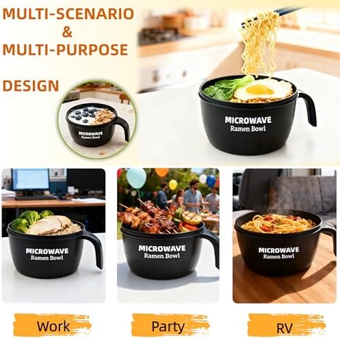 Ramen Cooker Bowl - 45 oz Microwaveable Noodle