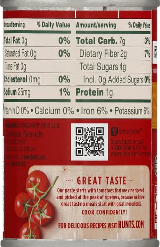 Version 1.0.0 Hunt's Tomato Paste, Keto Friendly, 6 oz (Pack of 6) : Everything Else