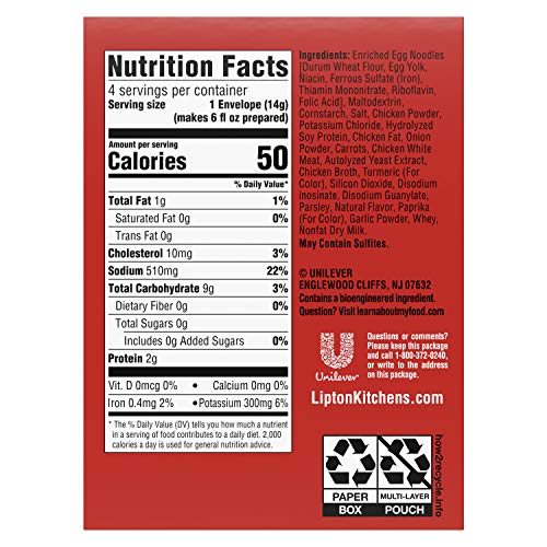 Lipton Cup-aSoup InstantSoup Chicken Noodle 4 Count