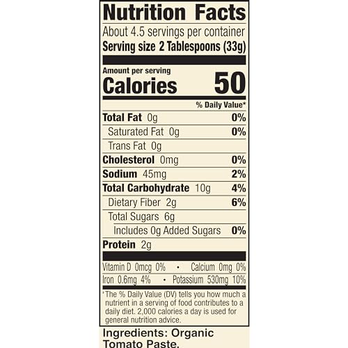 Organic Tomato Paste in Resealable Pouch, 5.5 oz. (Pack of 2)