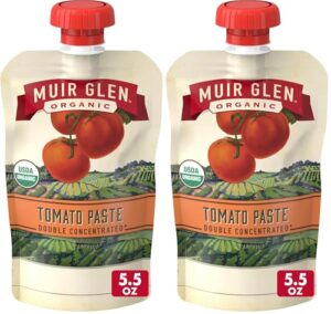 Organic Tomato Paste in Resealable Pouch, 5.5 oz. (Pack of 2)