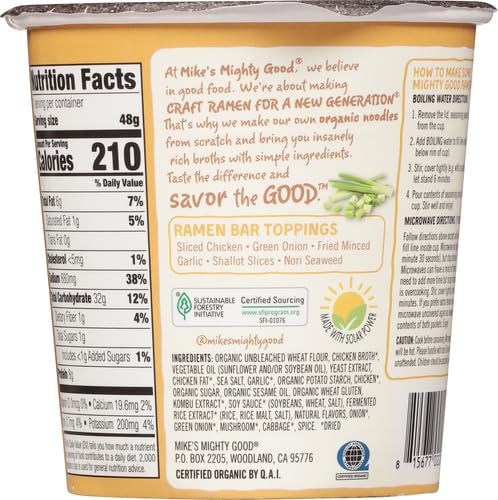 Version 1.0.0 Mike's Mighty Good Ramen Soup, Chicken, 1.6 Oz (Pack of 6)