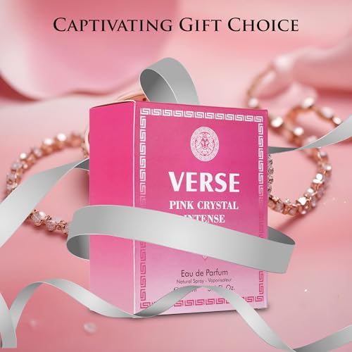 Verse Pink Crystal Intense for Women 3.4 fl Oz - Fruity & Floral Scents of Raspberry