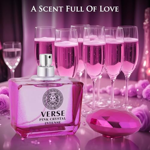 Verse Pink Crystal Intense for Women 3.4 fl Oz - Fruity & Floral Scents of Raspberry